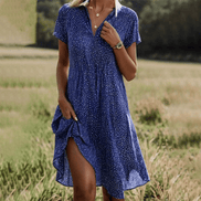 Women's Solid Cotton Summer Dress