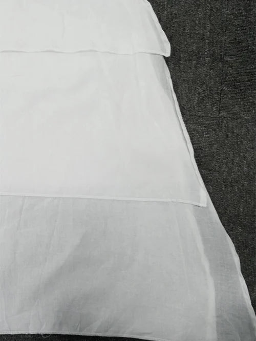 Women's Solid Cotton Layered Dress