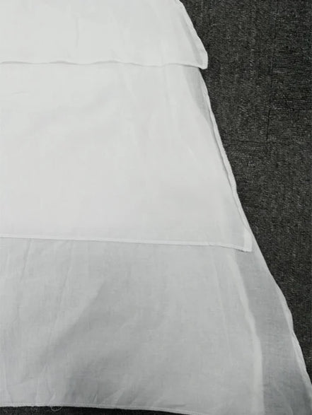 Women's Solid Cotton Layered Dress