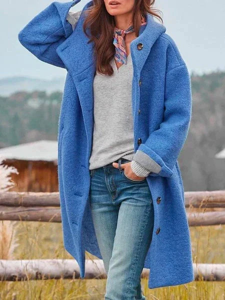 Women's Solid Wool Coat