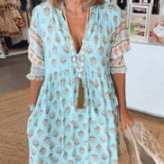 Women's Floral V-Neck Dress