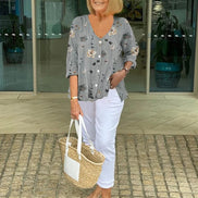 Women's Printed Cotton Tunic Top
