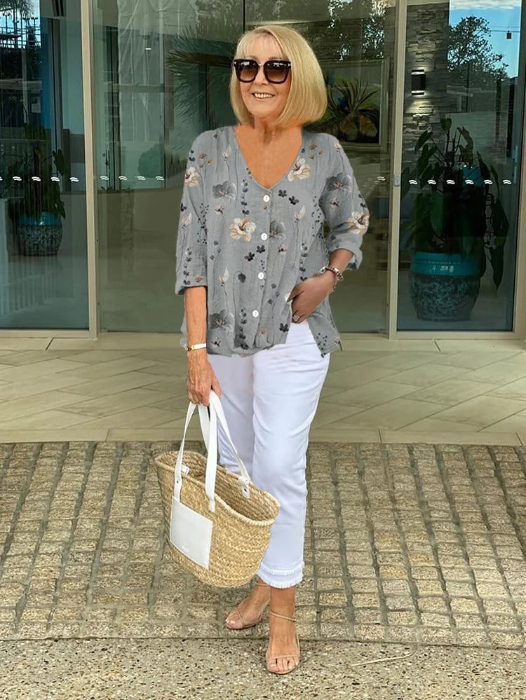 Women's Printed Cotton Tunic Top