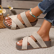 Women's Neutral Leather Sandals