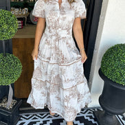 Women's Toile Cotton Maxi Dress