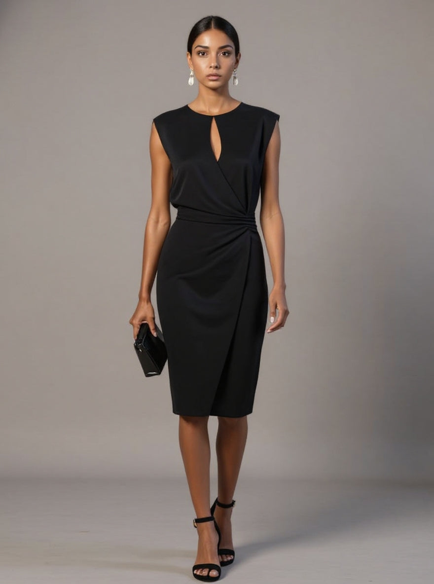 Women's Solid Satin Dress
