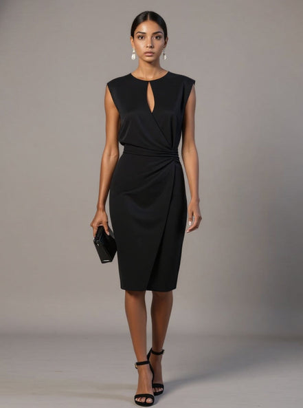 Women's Solid Satin Dress