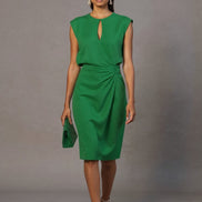 Women's Solid Satin Dress