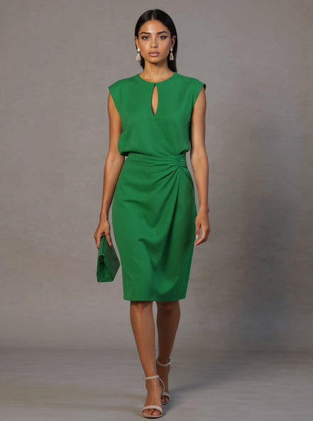 Women's Solid Satin Dress