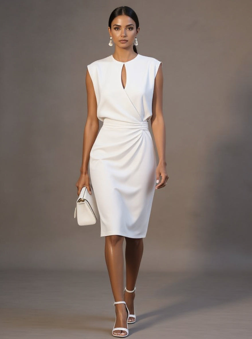 Women's Solid Satin Dress