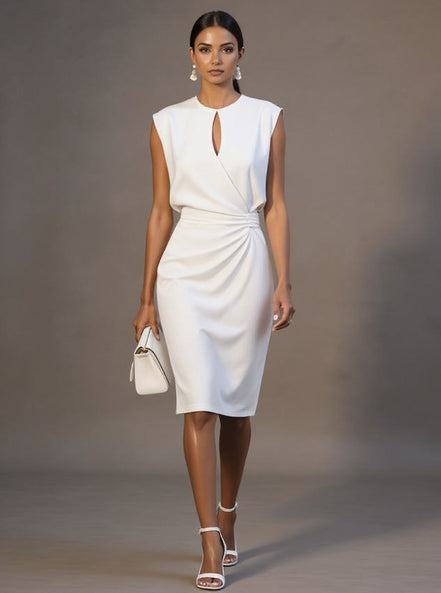 Women's Solid Satin Dress
