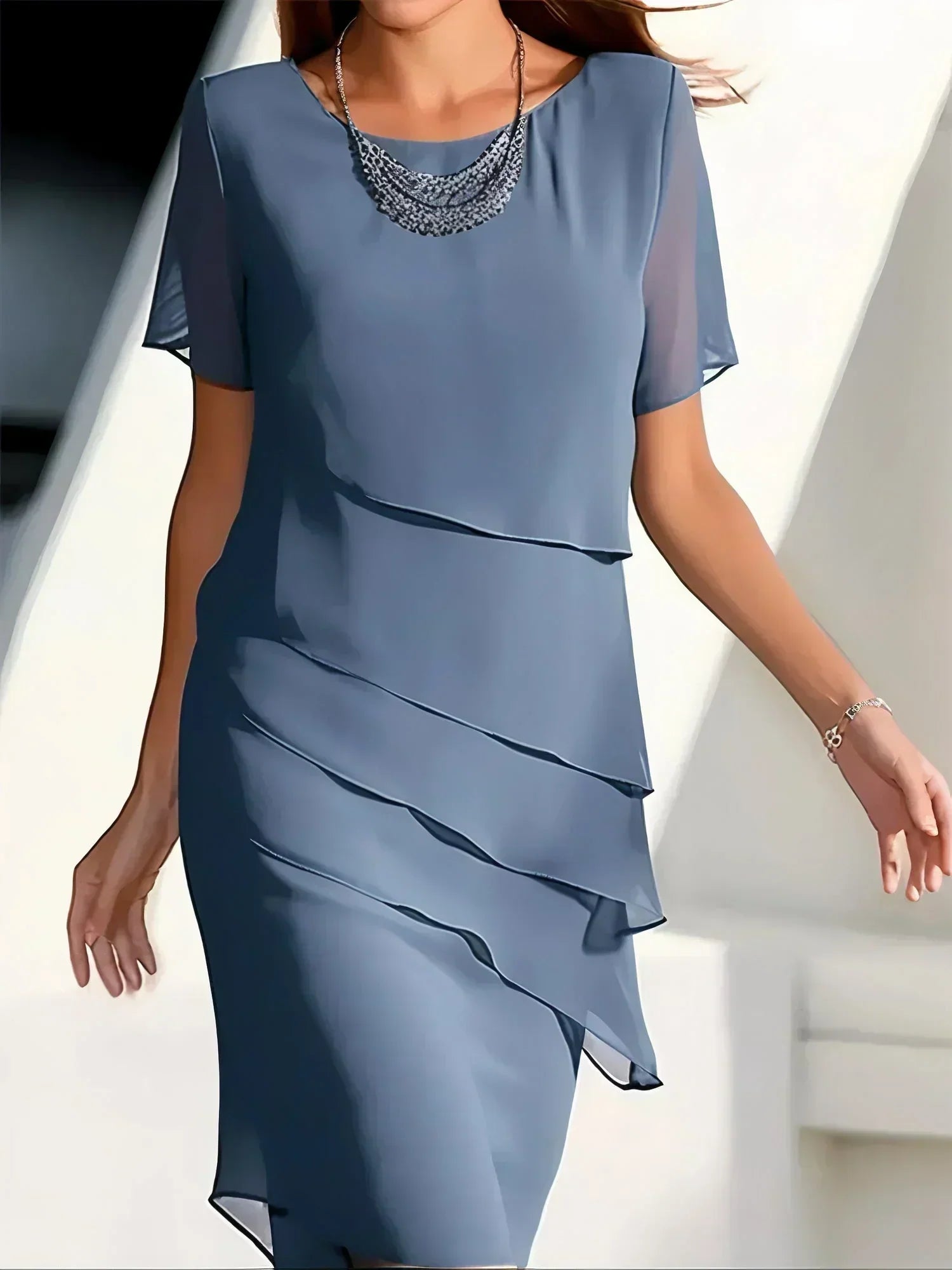 Women's Solid Satin Dress