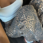 Women's Leopard Denim Jeans