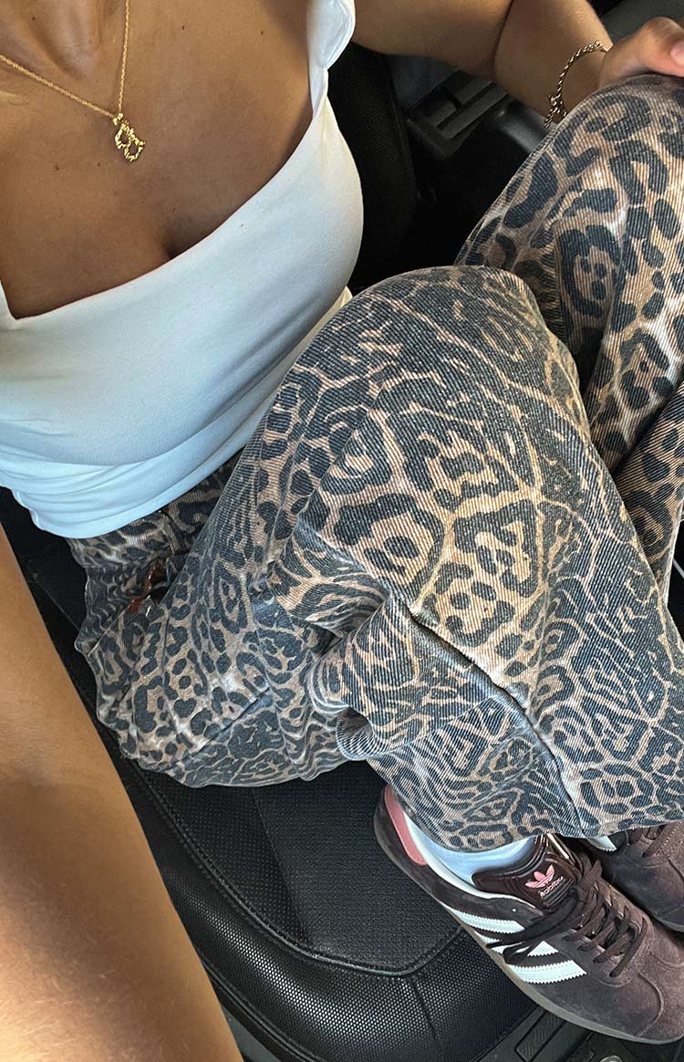 Women's Leopard Denim Jeans