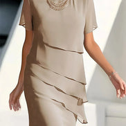 Women's Solid Satin Dress