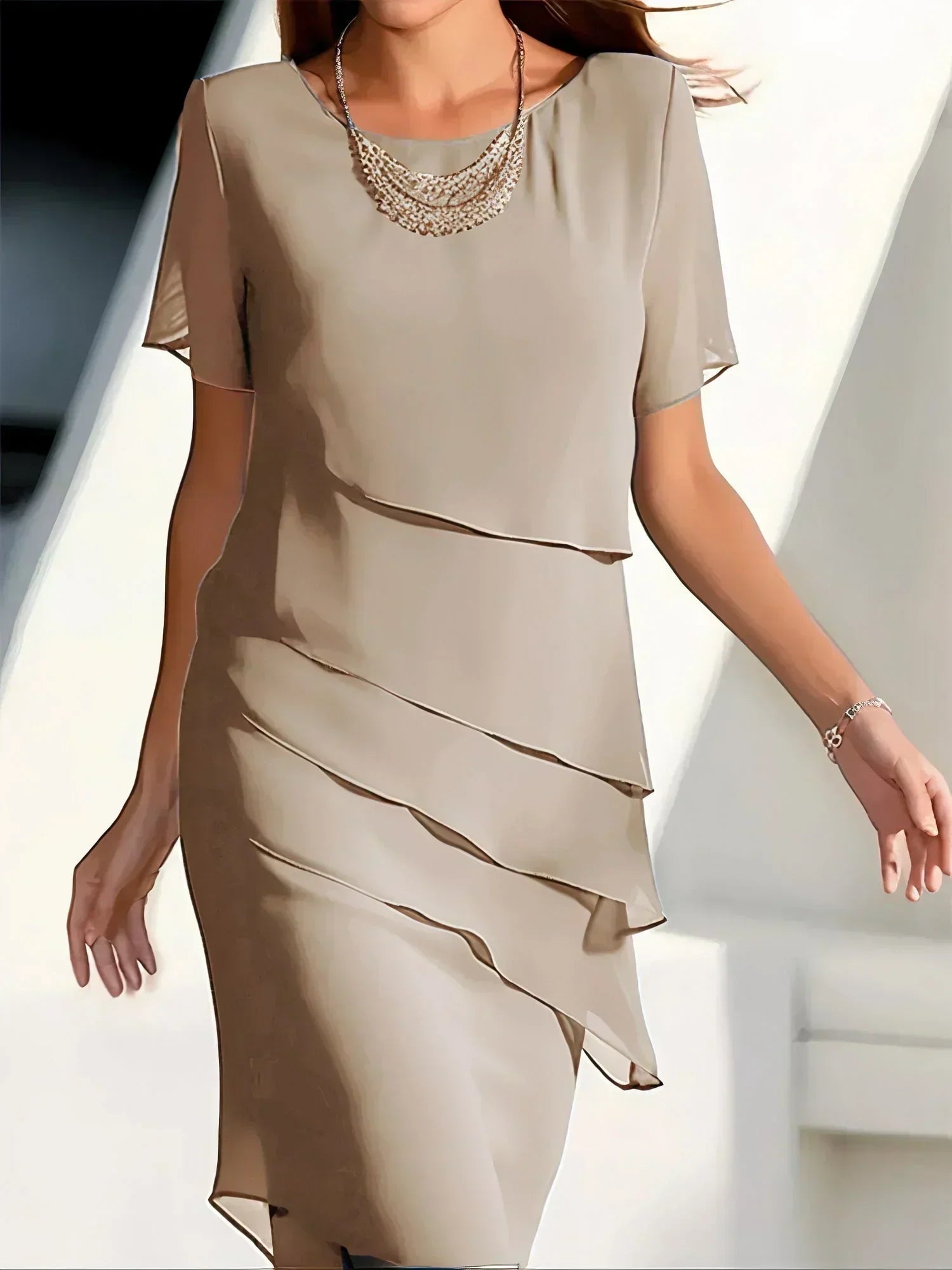 Women's Solid Satin Dress