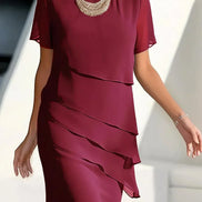 Women's Solid Satin Dress