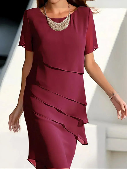 Women's Solid Satin Dress