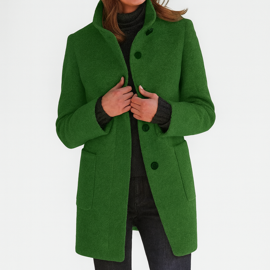 Women's Solid Wool Blend Jacket