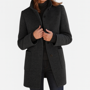 Women's Solid Wool Blend Jacket
