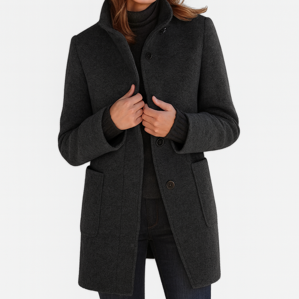 Women's Solid Wool Blend Jacket