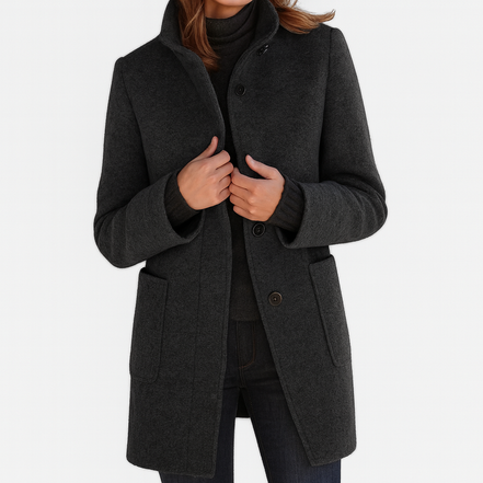 Women's Solid Wool Blend Jacket