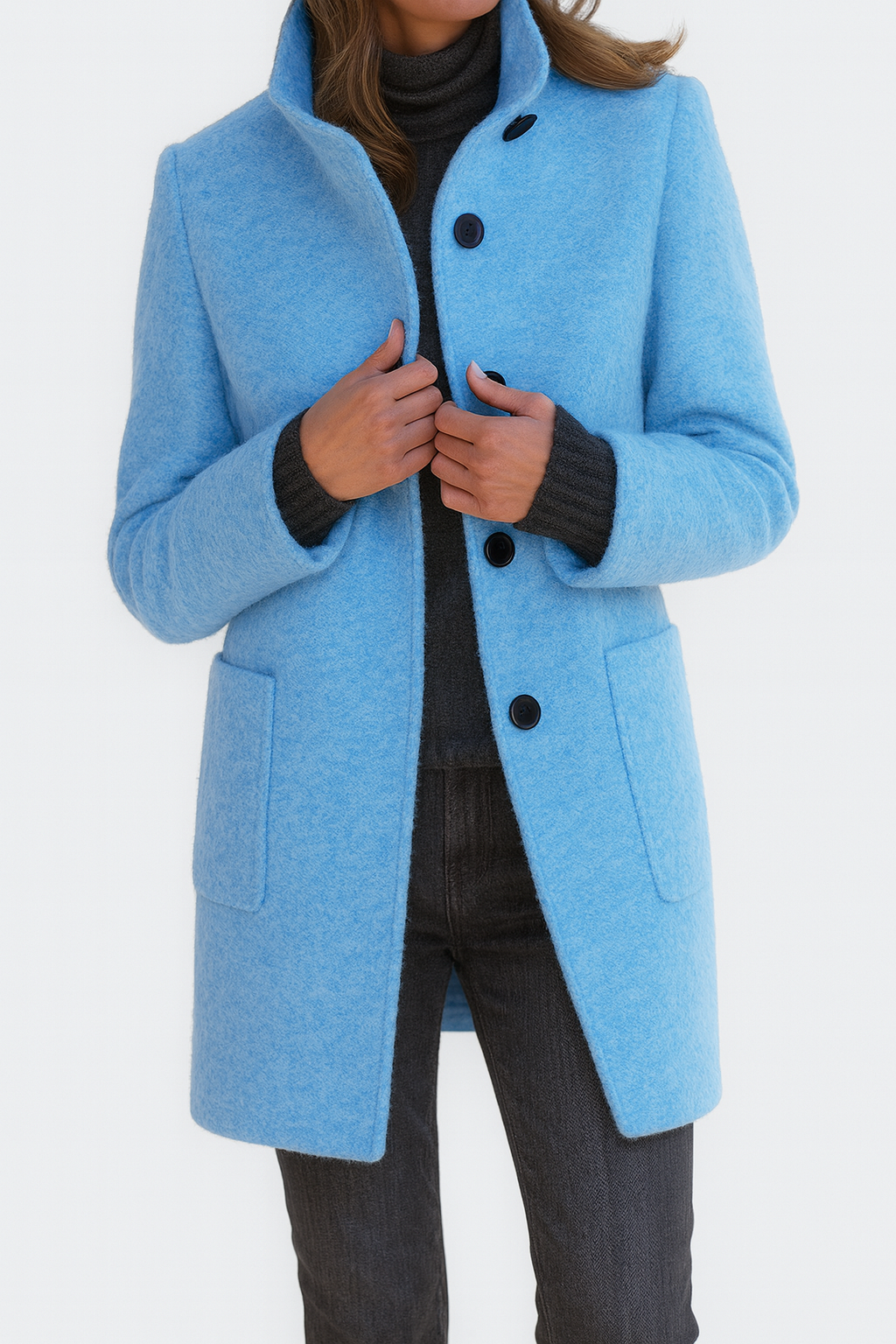Women's Solid Wool Blend Jacket