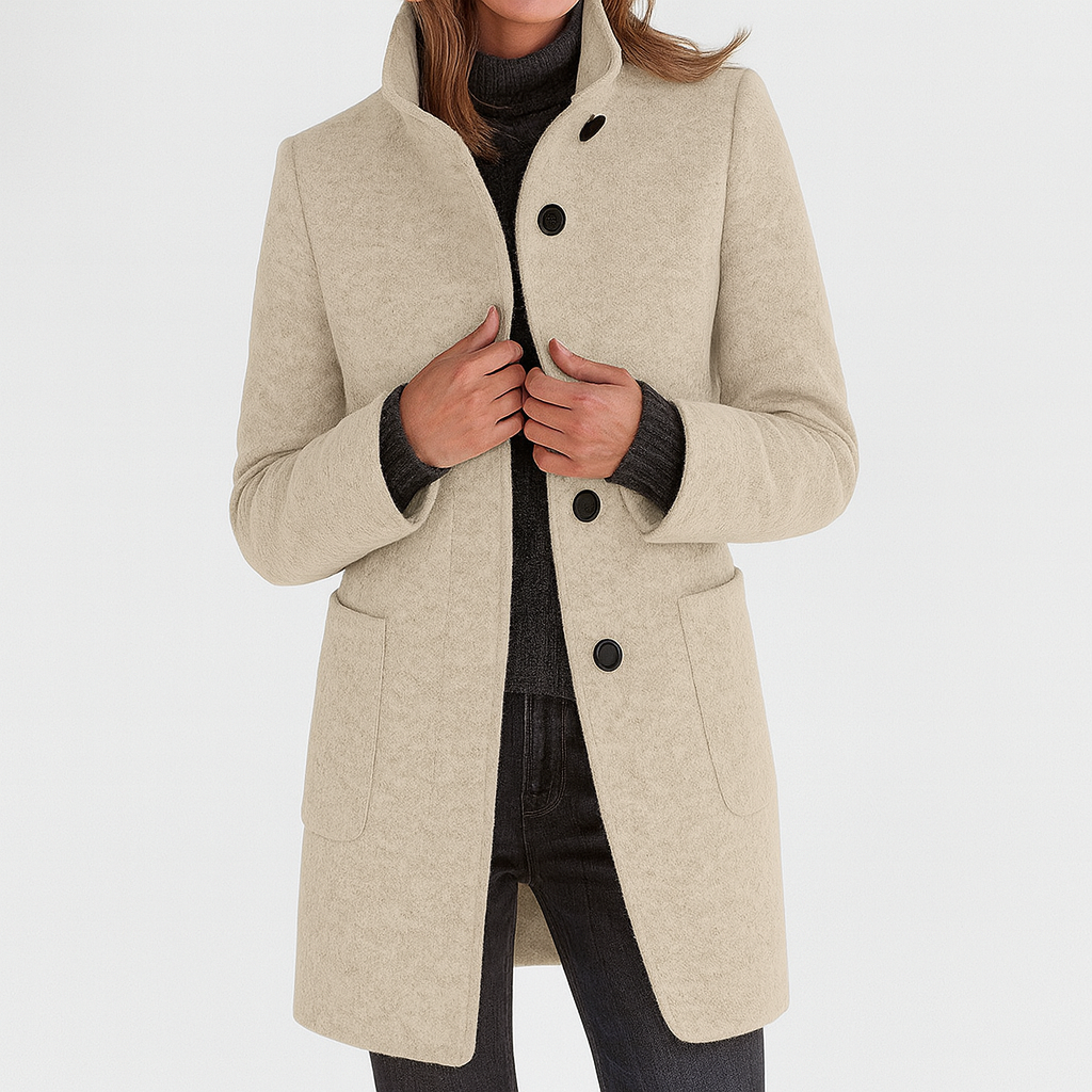 Women's Solid Wool Blend Jacket