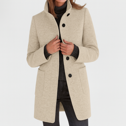 Women's Solid Wool Blend Jacket