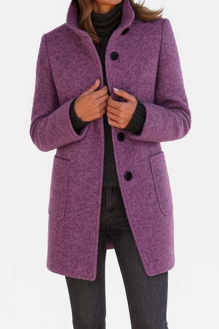 Women's Solid Wool Blend Jacket
