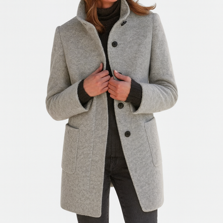 Women's Solid Wool Blend Jacket