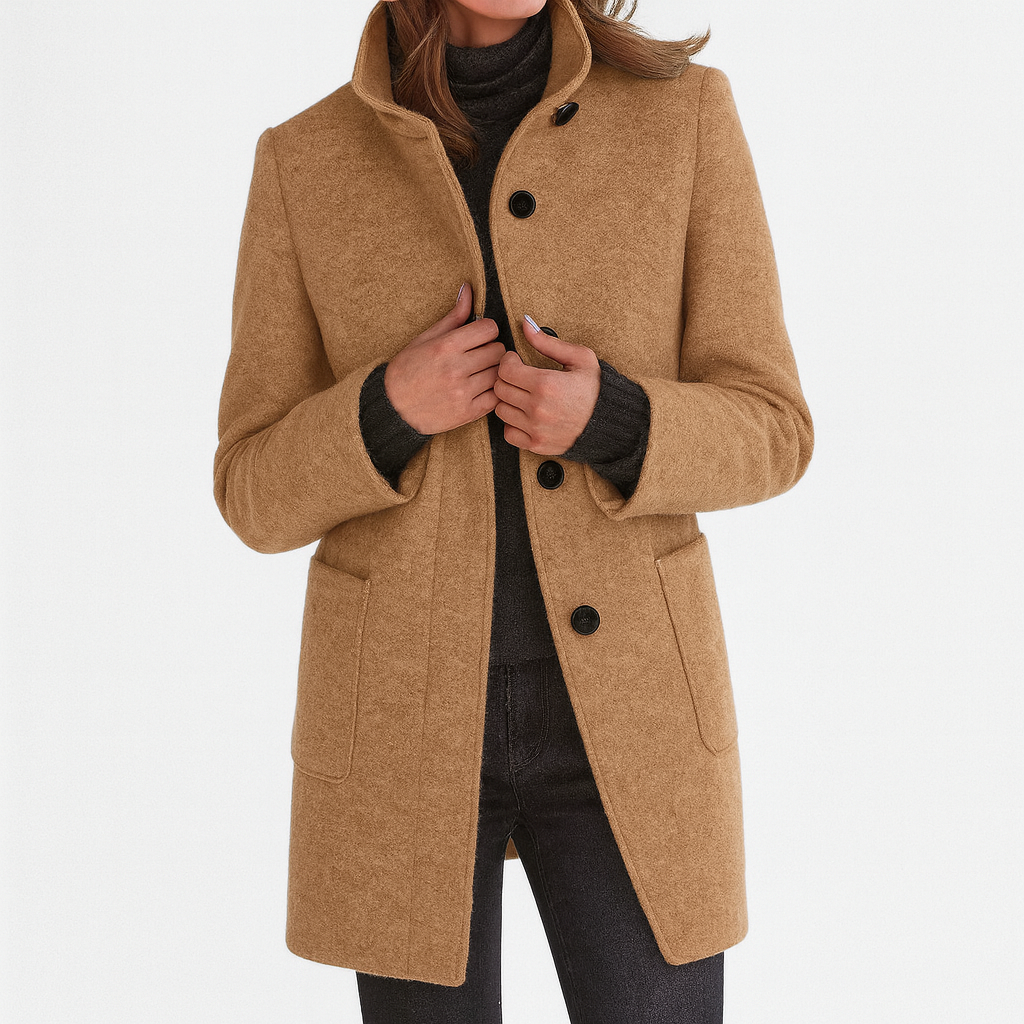 Women's Solid Wool Blend Jacket