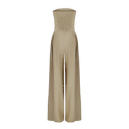 Women's Solid Crepe Sleeveless Jumpsuit