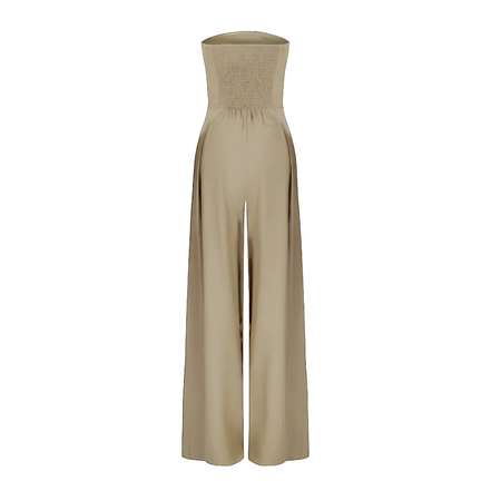 Women's Solid Crepe Sleeveless Jumpsuit
