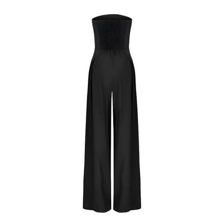 Women's Solid Crepe Sleeveless Jumpsuit