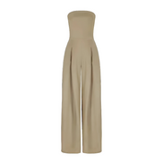 Women's Solid Crepe Sleeveless Jumpsuit