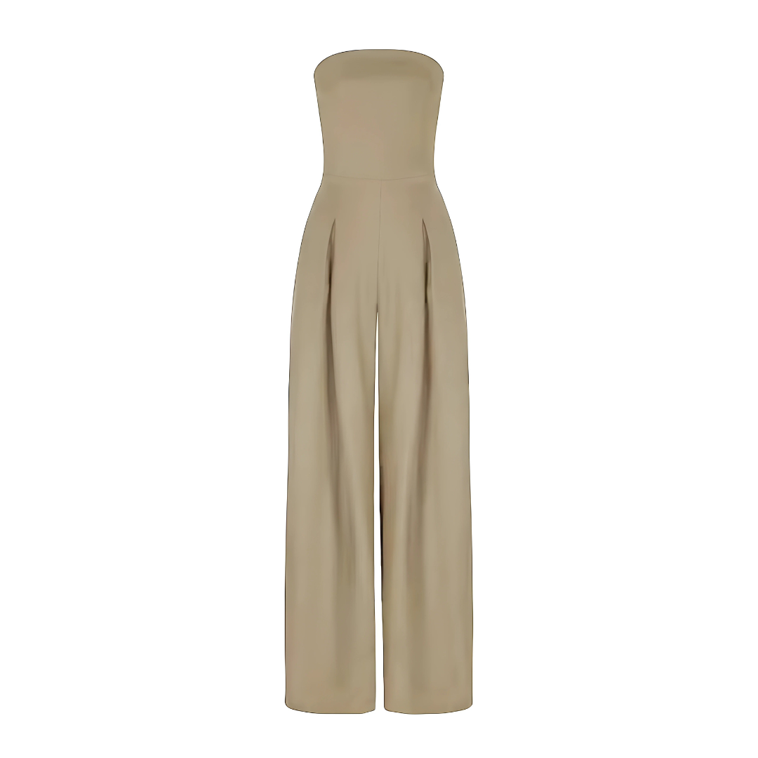 Women's Solid Crepe Sleeveless Jumpsuit