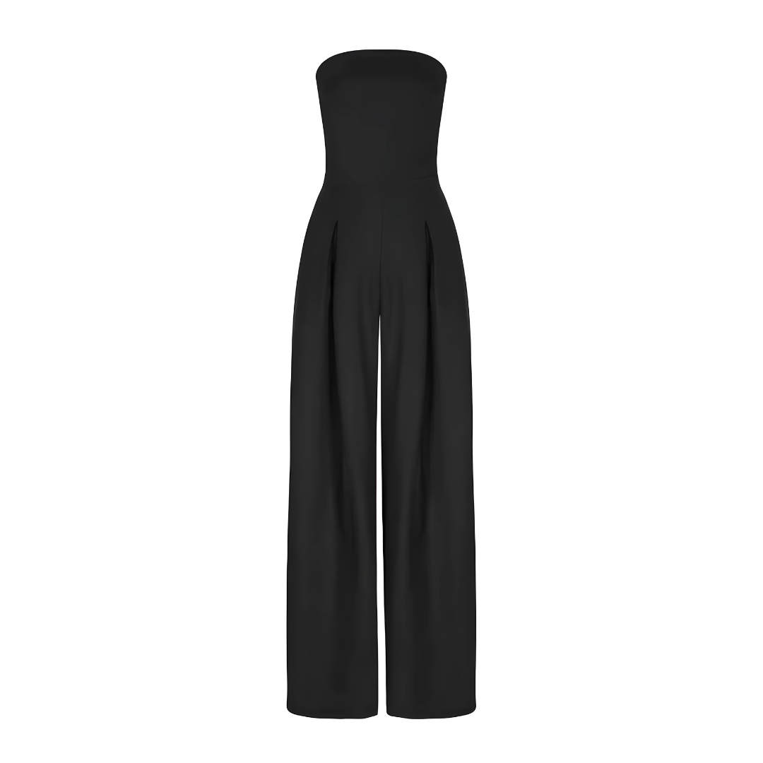 Women's Solid Crepe Sleeveless Jumpsuit