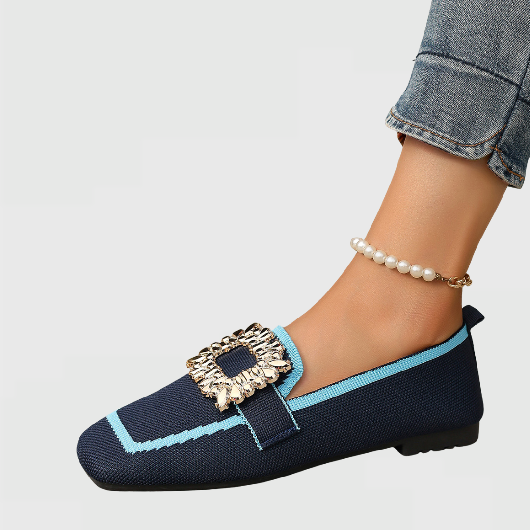 Women's Black Leather Loafers