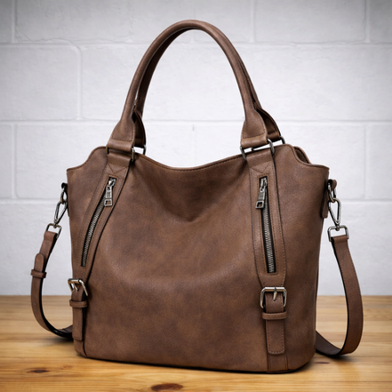 Women's Solid Leather Tote Bag