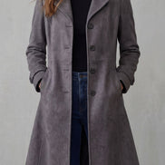 Women's Vintage Suede Longline Coat