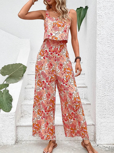 Women's Floral Crepe Jumpsuit