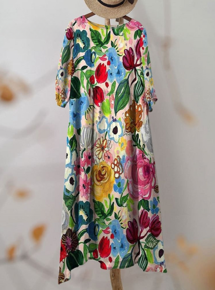 Women's Floral Cotton Dress