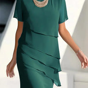 Women's Solid Satin Dress