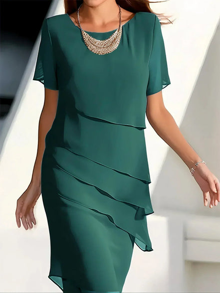 Women's Solid Satin Dress