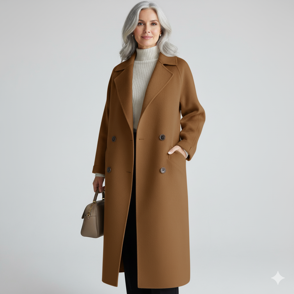 Women's Solid Wool Coat