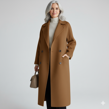 Women's Solid Wool Coat