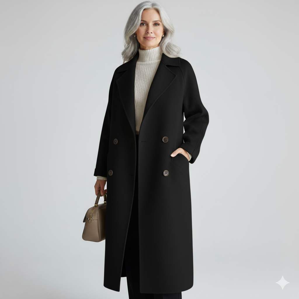 Women's Solid Wool Coat