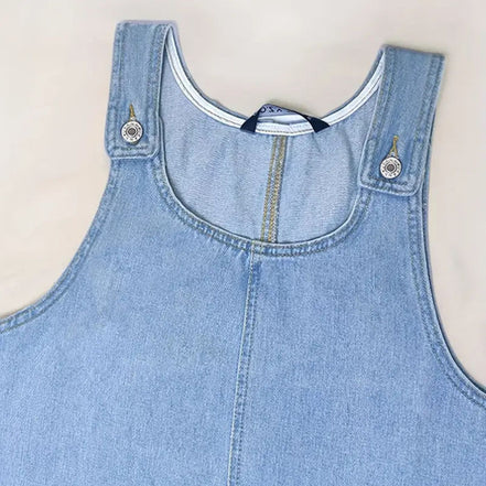Women's Blue Denim Sleeveless Dress