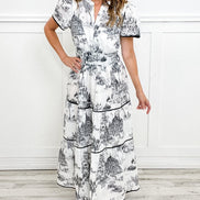 Women's Toile Cotton Maxi Dress